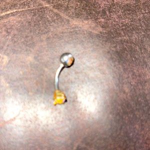 Sparking iridescent stones belly ring